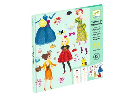 dj09691 odnimatelne samolepky a papierove babiky impozantna moda na obliekanie 2