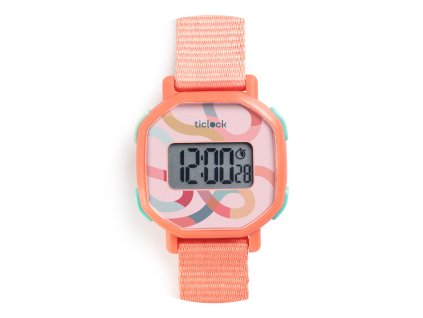 dd00453 naramkove digitalne hodinky ticlock pastelova spirala