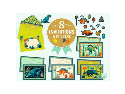 dd03497 dinosaury 8 pozvanok samolepky