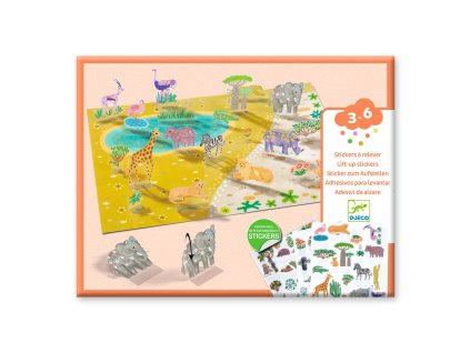 dj00044 zdvihacie odnimatelne samolepky zvierata