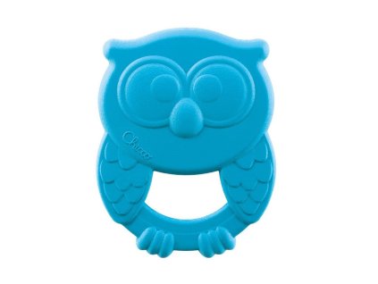 CHICCO Hryzačka Eco+ Sova Owly modrá 3m+