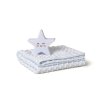 INTERBABY | SET Deka extra mäkká guličky + lampička HVIEZDA  - MODRÁ