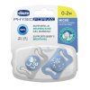 CHICCO Cumlík Physioforma® Micro silikónový 0-2m chlapec 2 ks