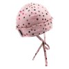 STERNTALER Čiapka na zaväzovanie s volánikom bodky ružová dievča veľ. 49 cm - 12-18 m