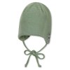 STERNTALER Čiapka na zaväzovanie vlnená podšitá MERINO green uni 37 cm -2-3 m