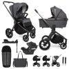 MUUVO SET Kočík 4v1 Quick SE 2 Diamond graphite set + CYBEX Aton B2 i-Size + základňa