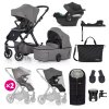 PETITE&MARS SET Kočík 4v1 ICON Dove Grey XXL RWS + CYBEX Aton B2 i-Size