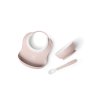 Babybjorn set na krmení 3 dílný,malý  bryndák, miska a lžička, pudrově růžový