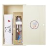 DARČEKOVÝ DREVENÝ BOX LE BIBERON FRANCAIS S PODBRADNÍKOM MY LOVE A DOJČENSKOU FĽAŠOU MOTHER BABY, 360ML, 6+M
