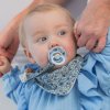 BIBS x LIBERTY slintáčik z BIO bavlny,Fossil Grey