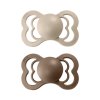BIBS Supreme symetrické cumlíky zo silikónu 2ks - veľkosť 2,Ivory / Blush