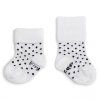 Detské ponožky Stay-on-Socks 0-6m 2páry Black&White Dots