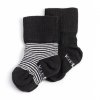 Detské ponožky Stay-on-Socks 0-6m 2páry Black Stripes
