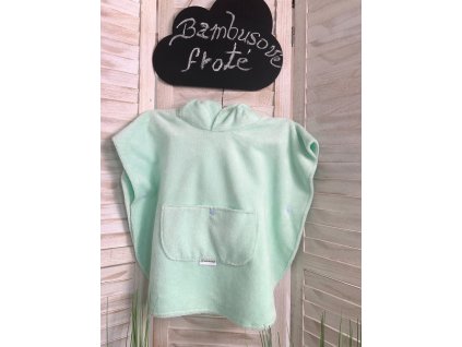 pončo froté mint králíček