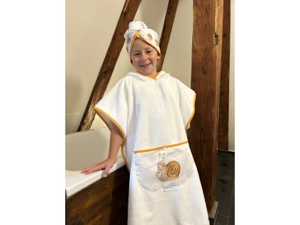 Pončo bambusové froté "šnek"