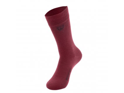 Walkee ponožky z merino vlny - Tmavě červené