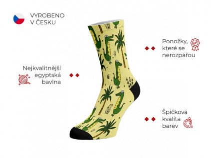 Walkee barevné ponožky - Alligators