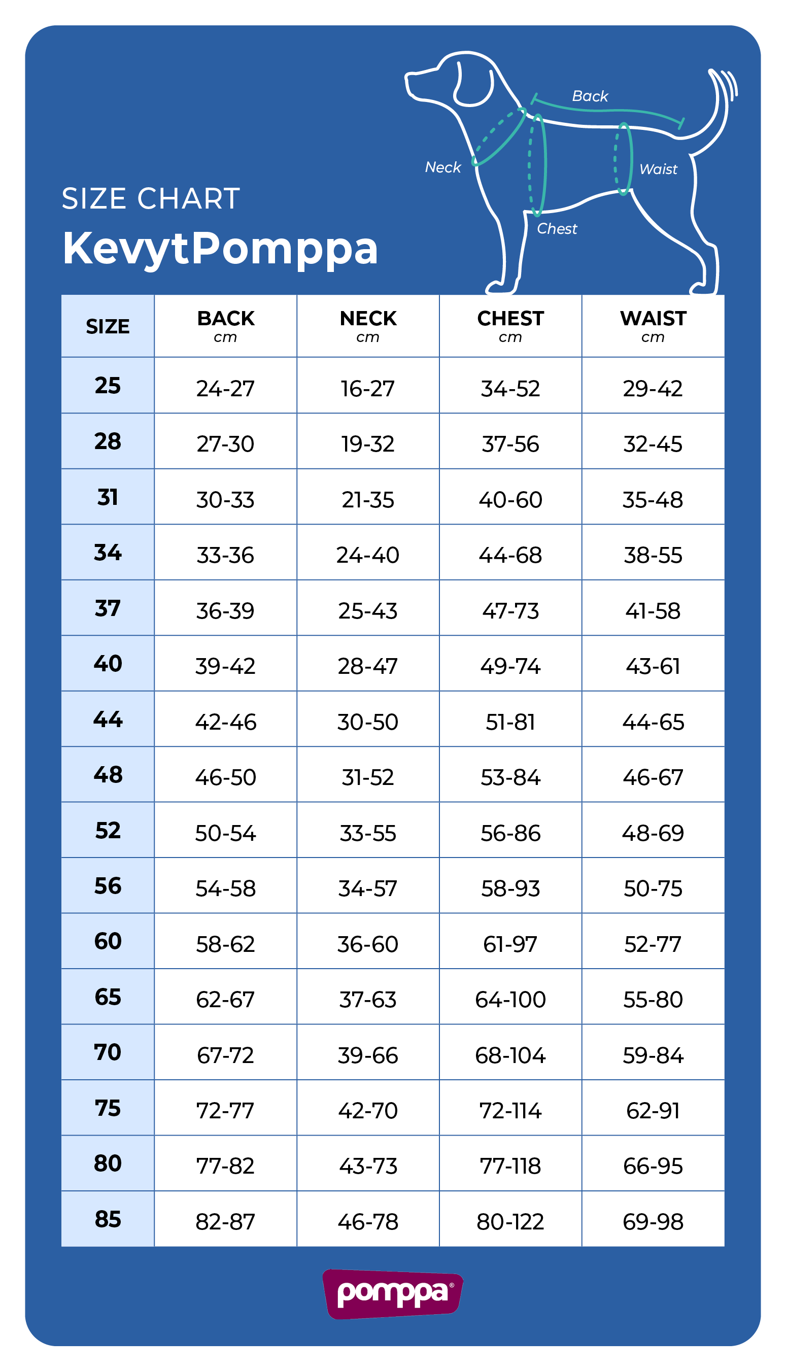 KevytPomppa_SizeChart