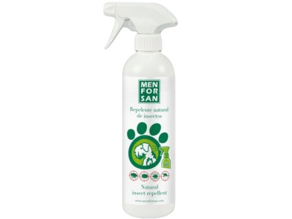 menforsan prírodný repelent pre psov proti hmyzu s extraktom z citronely 500ml antiparazitný sprej proti komárom kliešťom blchám plošticiam pre šteňatá pre všetky plemená