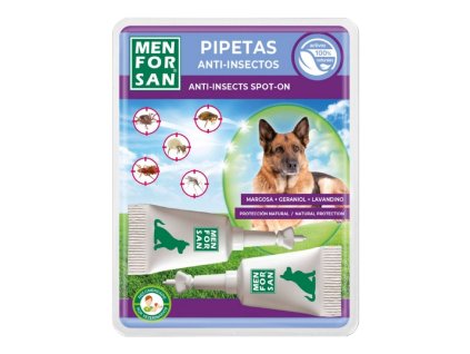 menforsan antiparazitné pipety pre psov proti komárom kliešťom 2x 1,5ml proti blchám všiam ploštica neem margósa geraniol levandula