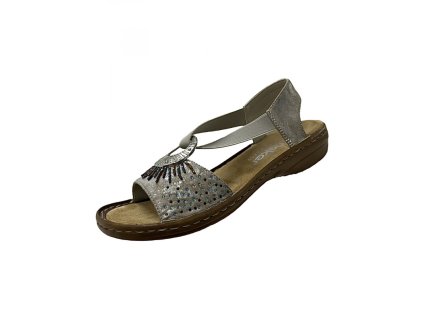 damske sandale rieker 60880 metallic