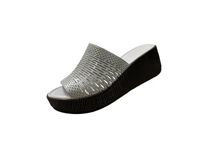 Dámske vsuvky Klop 155-182 - White Sim Satin