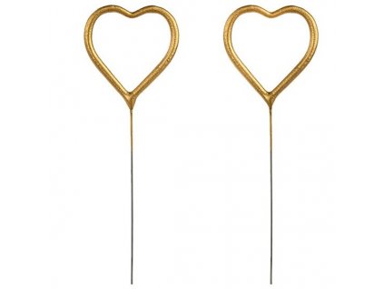 PRSKAVKA Srdce zlate 2ks 55ZO1019