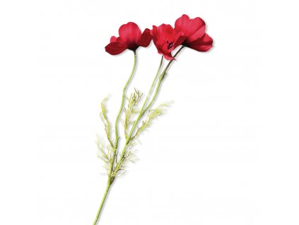 Makový květ červený 52cm