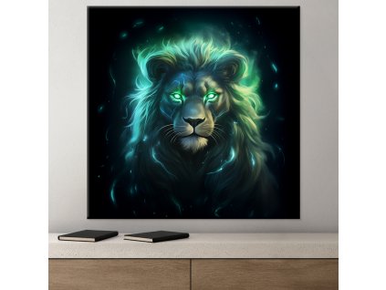 obraz na platne chodba nahled smaragdovy strazce lev