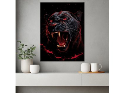 obraz na platne chodba nahled karminovy usmev puma