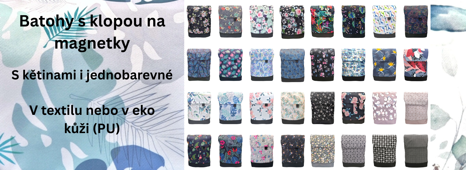 Katalog batohů s klopkou na magnetky