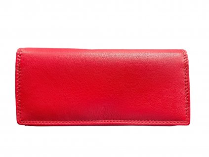 Kožená dámská červená peněženka
