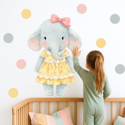 samolepky slonik s puntiky2