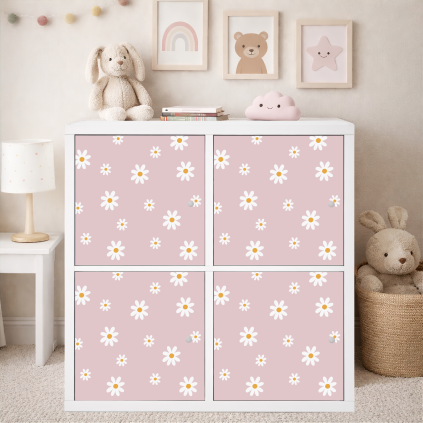 Kopretiny - samolepky na skříňky IKEA KALLAX