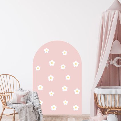 samolepky oblouk kyticky pink2