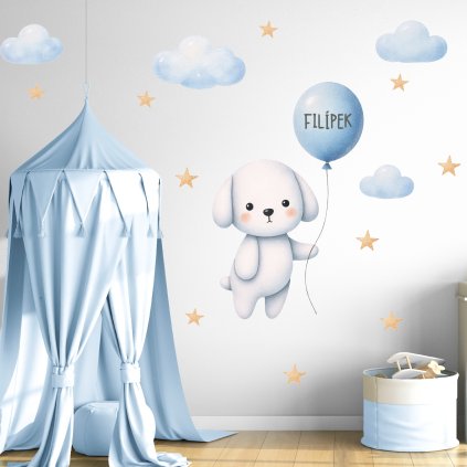 samolepky pejsek s balonkem4