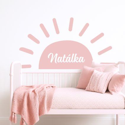 samolepky slunicko ruzova se jmenem