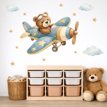 samolepky medvidek pilot3