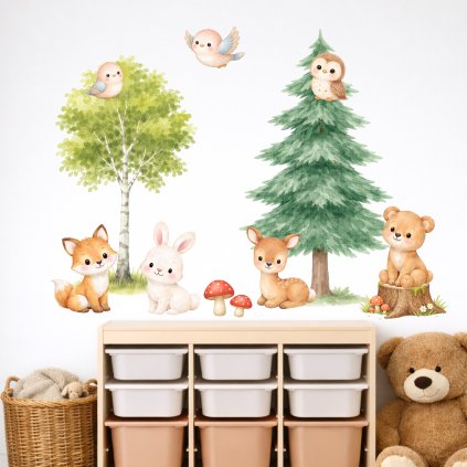 samolepky zviratka na kraji lesa1