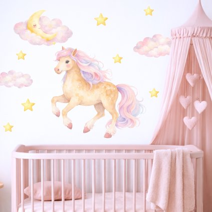 samolepky kun s ruzovou hrivou2