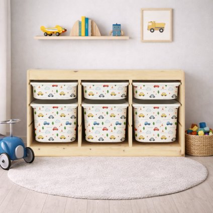 Autíčka - samolepky na boxy IKEA TROFAST