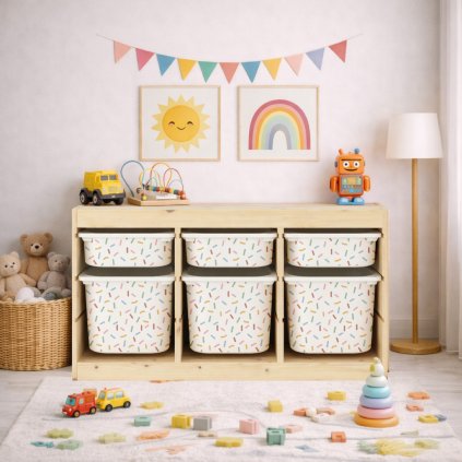 Confetti - samolepky na boxy IKEA TROFAST