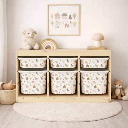 Farma - samolepky na boxy IKEA TROFAST