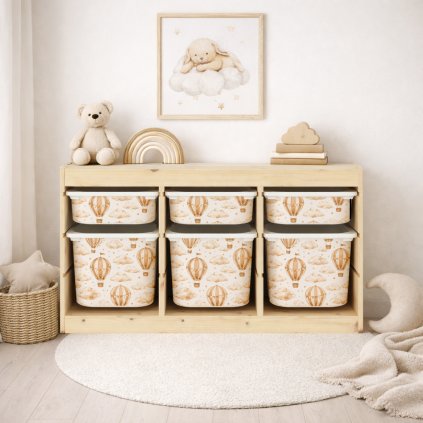 Hnědé balony - samolepky na boxy IKEA TROFAST