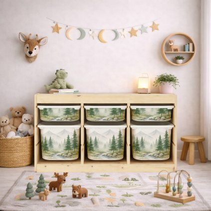 Les - samolepky na boxy IKEA TROFAST