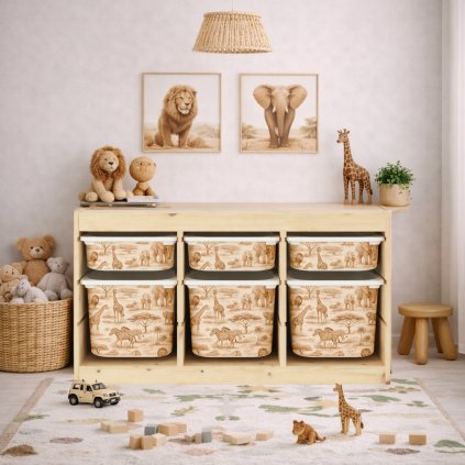 Safari - samolepky na boxy IKEA TROFAST
