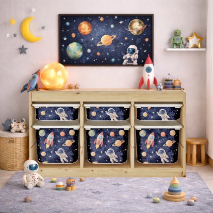 Vesmír - samolepky na boxy IKEA TROFAST