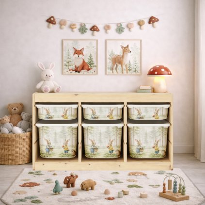 Zvířátka v lese - samolepky na boxy IKEA TROFAST