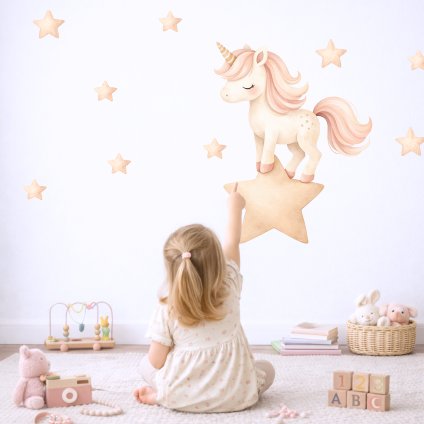 samolepky jednorozec na hvezdicce2