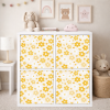 Kytičky žluté - samolepky na skříňky IKEA KALLAX